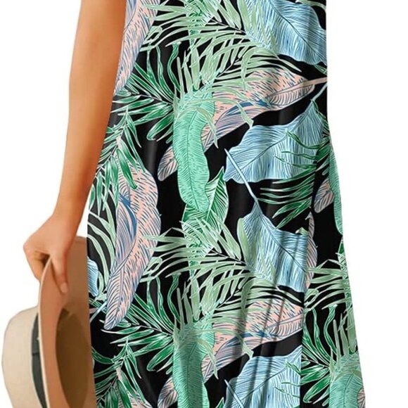 Summer Side Slit Halter Maxi Dress - Picture 4 of 4
